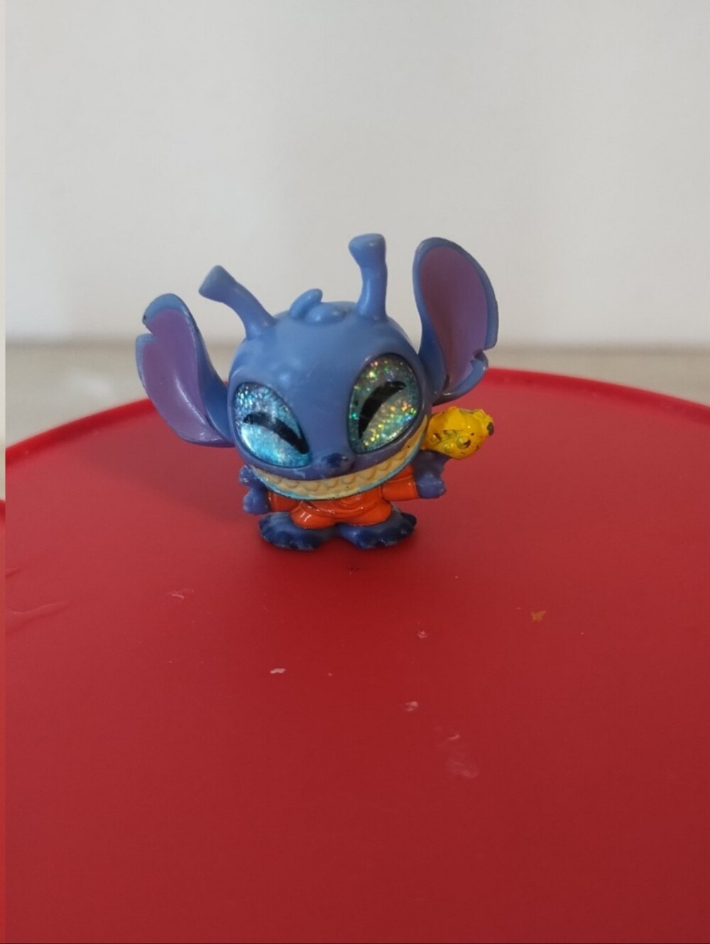 Disney Stitch Figurine with purple Yellow good condition